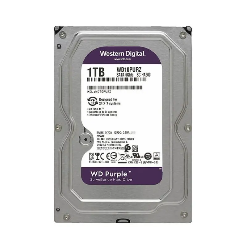 هارد اینترنال وسترن مدل WD Purple با ظرفیت 1 ترابایت